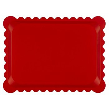 Poze Tava multistrat, model dantelat, 30x40 cm, culoare rosu mat