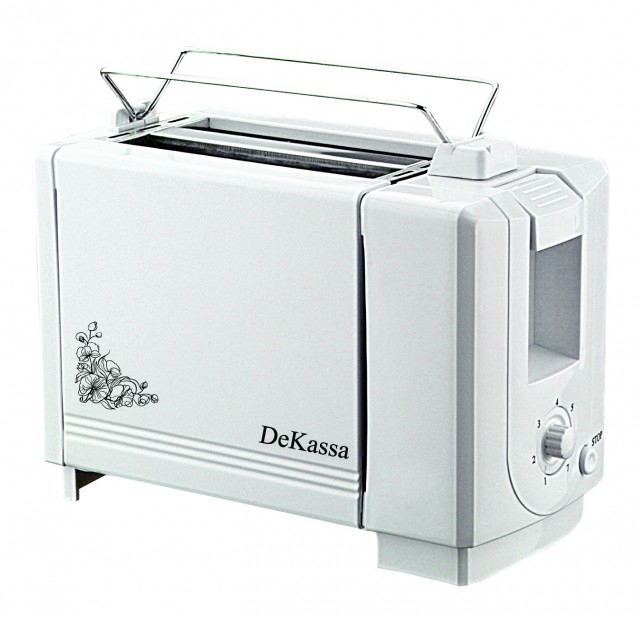 Prajitor de paine (toaster) DeKassa 1513, 750W, culoare alb thumbnail